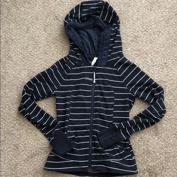 lululemon athletica Sweaters - Lululemon Scuba Hoodie - Navy and White lululemon athletica Sweaters - Lululemon Scuba Hoodie - Navy and White